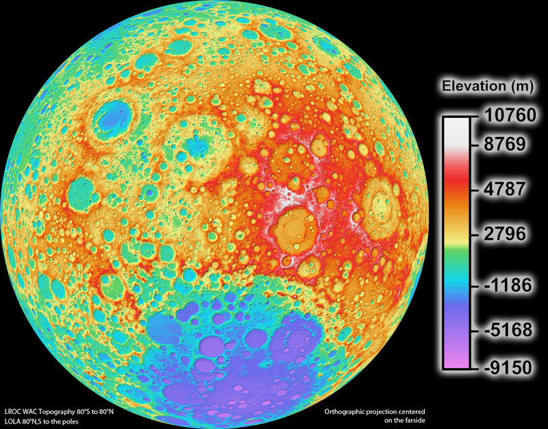 Illustration for article titled NASA releases the most detailed elevation map of the Moon ever